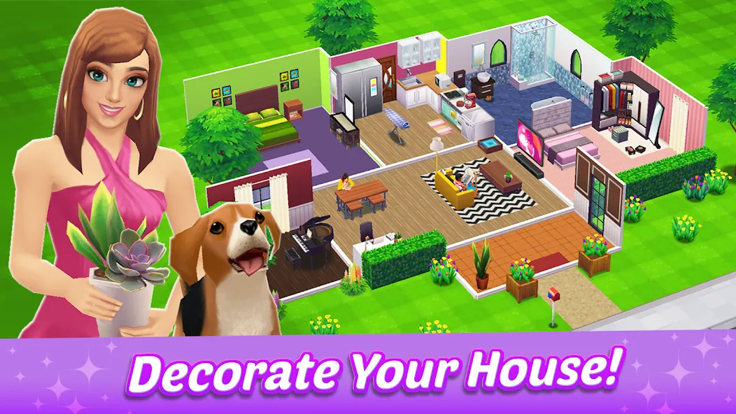 Home Street - Dream House Sim [МОД: Бесконечные деньги, Монеты и Мега MOD] Screenshot 1