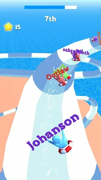 Waterpark Super Slide (Ватерпарк Супер Слайд) [МОД: Деньги, Монеты и Меню MOD] Screenshot 2