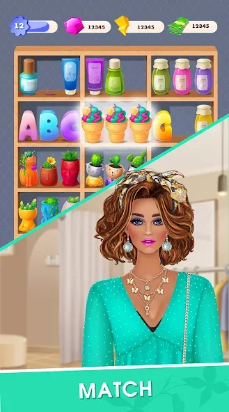 Fashion Triple Match: Dress Up (Фэшн Мердж) [МОД: Много денег, Монет и Все открыто] Screenshot 2