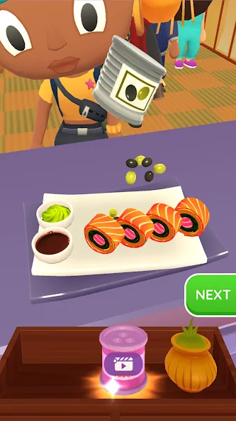 Sushi Roll 3D - Cooking ASMR (Суши Ролл 3D) [МОД: Много денег, Монет и Все открыто] Screenshot 3