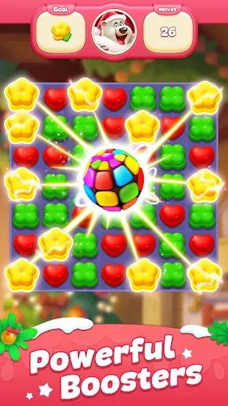 Sweet Candy Match: Puzzle Game (Свит Кэнди Матч) [МОД: Бесконечные деньги, Монеты и Мега MOD] Screenshot 2