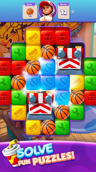 Subway Surfers Blast (Сабвей Серферс Бласт) [МОД: Меню, Бесконечные монеты и Открытые уровни] Screenshot 4