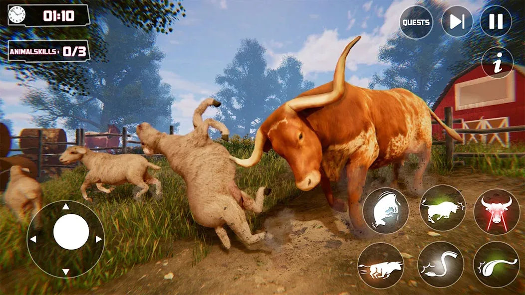 Scary Cow Simulator Rampage (Скари) [МОД: Меню, Бесконечные монеты и Открытые уровни] Screenshot 1