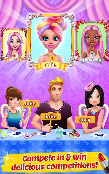 Candy Makeup Beauty Game [МОД: Все открыто, Дополнительные деньги и Меню MOD] Screenshot 4