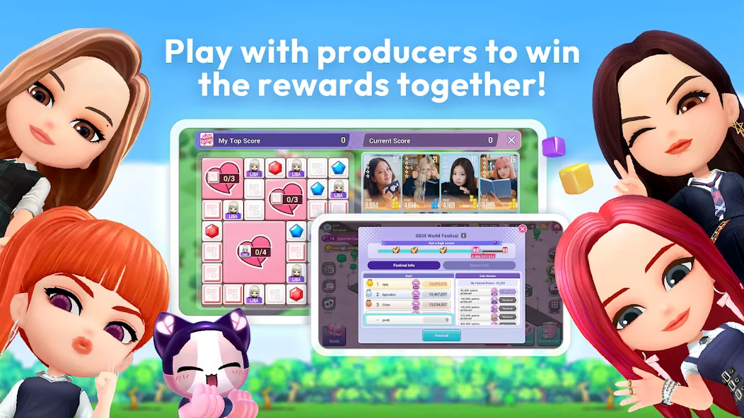 BLACKPINK THE GAME (БЛЭКПИНК ЗЕ ГЕЙМ) [МОД: Много монет, Открытые уровни и Мега MOD] Screenshot 1