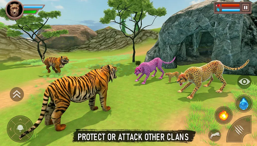 Savanna Safari: Land of Beasts (Саванна игра выживания животных) [МОД: Меню, Бесконечные монеты и Открытые уровни] Screenshot 2