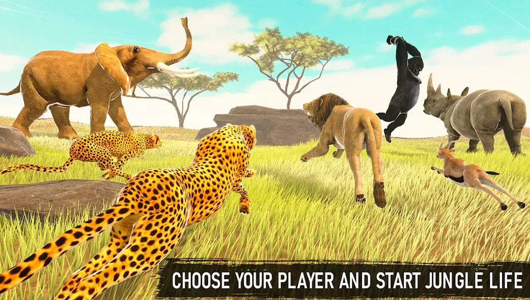 Savanna Safari: Land of Beasts (Саванна игра выживания животных) [МОД: Меню, Бесконечные монеты и Открытые уровни] Screenshot 3