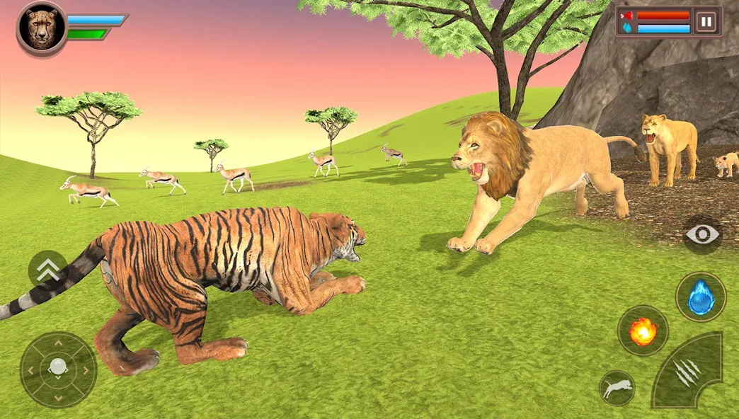 Savanna Safari: Land of Beasts (Саванна игра выживания животных) [МОД: Меню, Бесконечные монеты и Открытые уровни] Screenshot 4