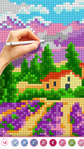 Cross Stitch Masters [МОД: Меню, Бесконечные монеты и Открытые уровни] Screenshot 1