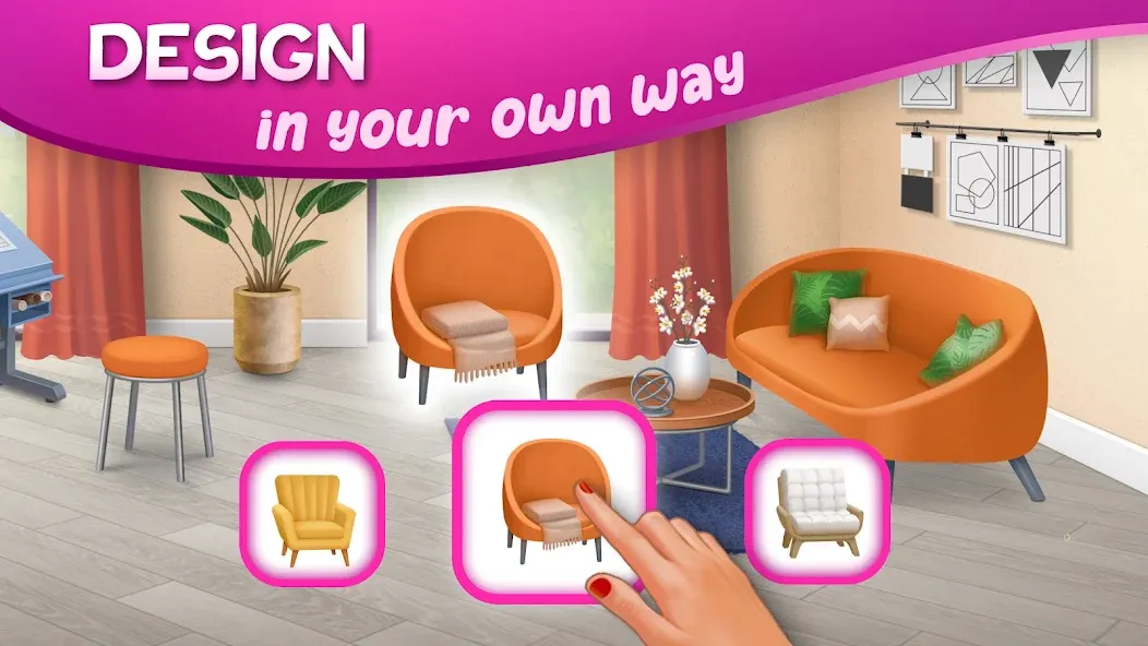 DesignVille: Merge & Story [МОД: Меню, Бесконечные монеты и Открытые уровни] Screenshot 3