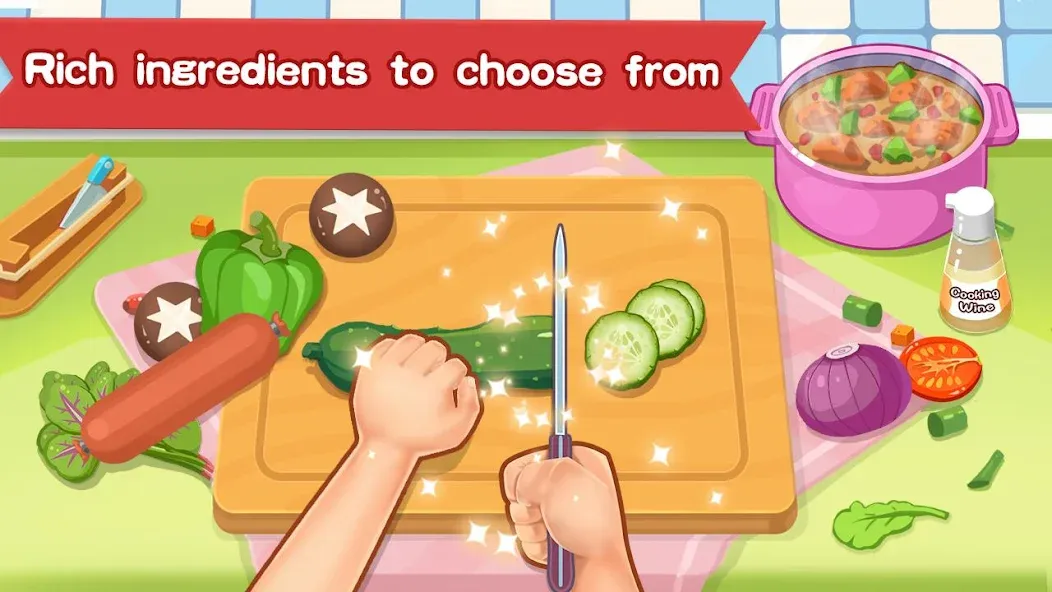Happy Kitchen World [МОД: Меню, Бесконечные монеты и Открытые уровни] Screenshot 2