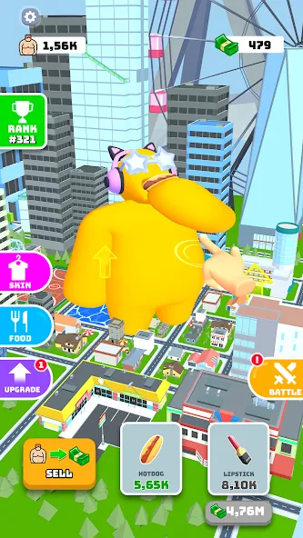 Eating Hero: Clicker Food Game (Итинг Хиро) [МОД: Меню, Бесконечные монеты и Открытые уровни] Screenshot 3