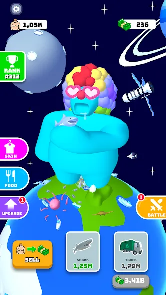Eating Hero: Clicker Food Game (Итинг Хиро) [МОД: Меню, Бесконечные монеты и Открытые уровни] Screenshot 4