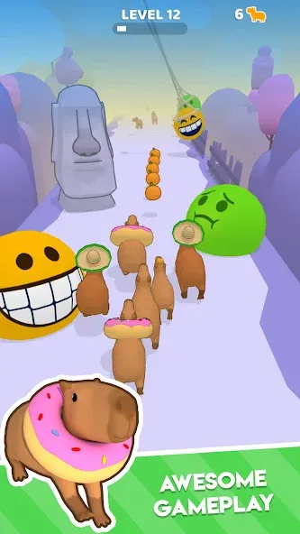 Capybara Rush (Капибара Раш) [МОД: Деньги, Монеты и Меню MOD] Screenshot 2