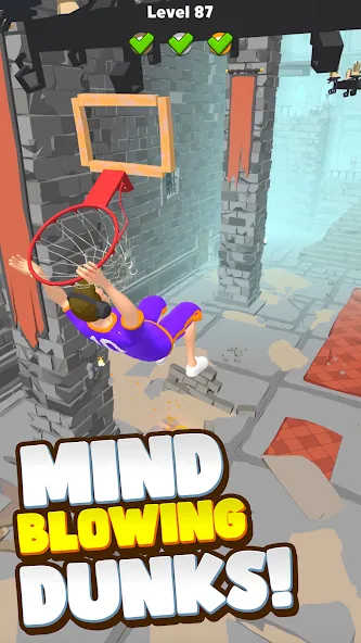 Hoop World: Flip Dunk Game 3D (Хуп Ворлд) [МОД: Много монет, Открытые уровни и Мега MOD] Screenshot 2