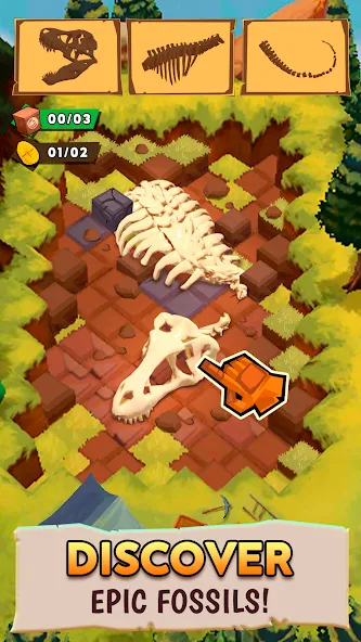 Dino Quest 2: Dinosaur Fossil (Дино Квест 2) [МОД: Много денег, Монет и Все открыто] Screenshot 1