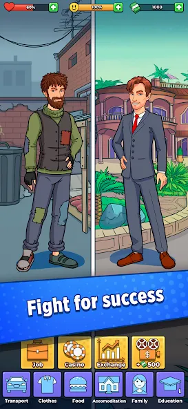 Hobo Life: Business Simulator [МОД: Бесконечные деньги, Монеты и Мега MOD] Screenshot 1