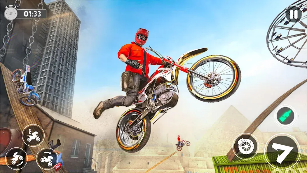 Bike Stunt Race Tricks Master [МОД: Много денег, Монет и Все открыто] Screenshot 1