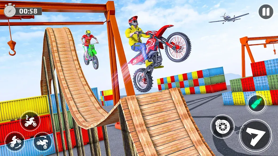 Bike Stunt Race Tricks Master [МОД: Много денег, Монет и Все открыто] Screenshot 4