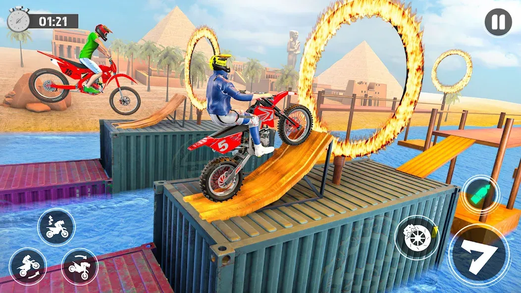 Bike Stunt Race Tricks Master [МОД: Много денег, Монет и Все открыто] Screenshot 5
