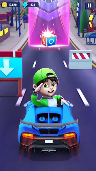 Mini Car Runner - Racing Games (Мини Кар Раннер) [МОД: Все открыто, Дополнительные деньги и Меню MOD] Screenshot 2