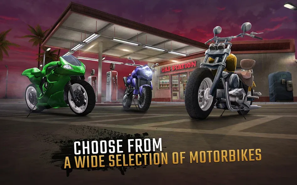 Moto Rider GO: Highway Traffic (Мото Райдер ГО) [МОД: Все открыто, Дополнительные деньги и Меню MOD] Screenshot 2