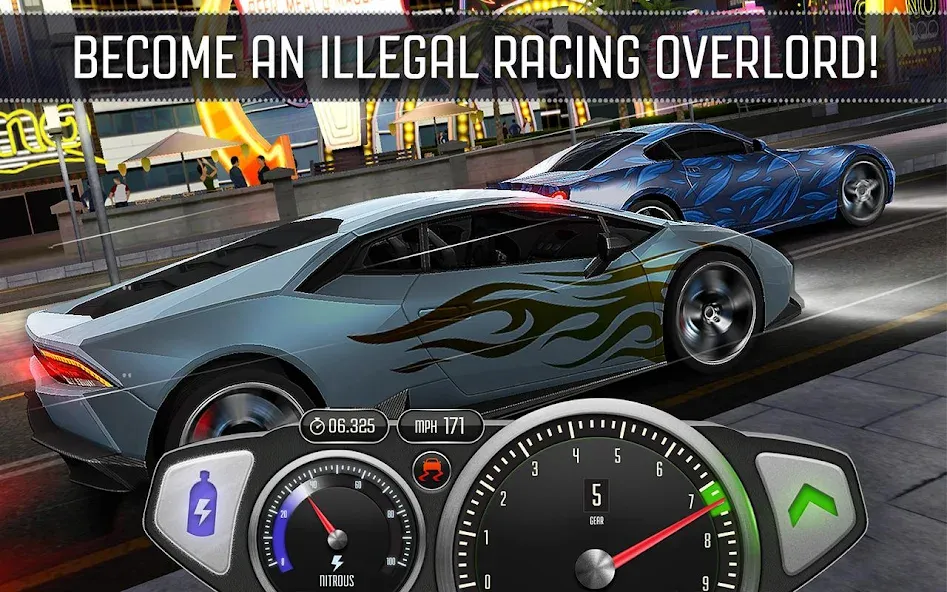 TopSpeed: Drag & Fast Racing (Топ Спид) [МОД: Меню, Бесконечные монеты и Открытые уровни] Screenshot 4