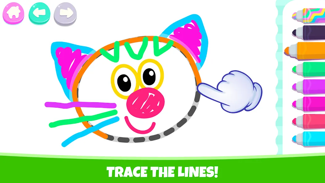 Drawing for kids! Toddler draw [МОД: Меню, Бесконечные монеты и Открытые уровни] Screenshot 2