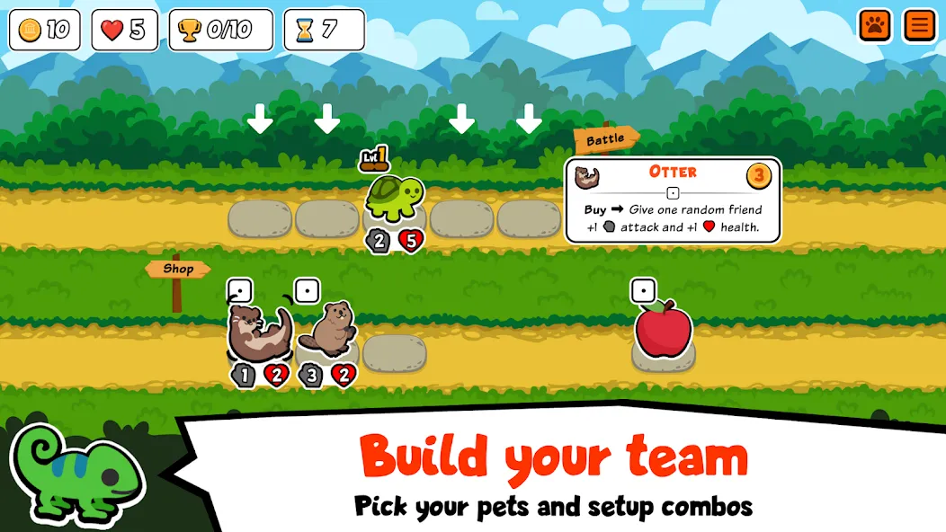 Super Auto Pets (упер Ауто Петс) [МОД: Все открыто, Дополнительные деньги и Меню MOD] Screenshot 1