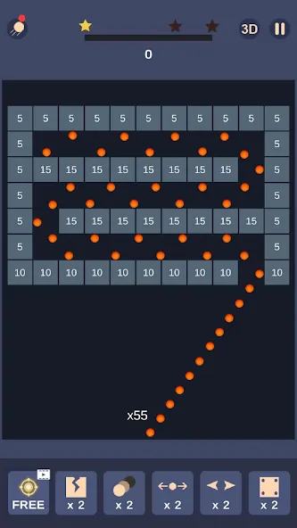 Bricks and Balls-Brick Crusher (Брикс энд Болс) [МОД: Много монет, Открытые уровни и Мега MOD] Screenshot 1