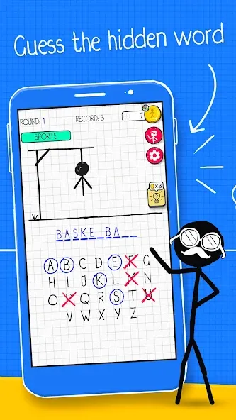 Hangman [МОД: Бесконечные деньги, Монеты и Мега MOD] Screenshot 1