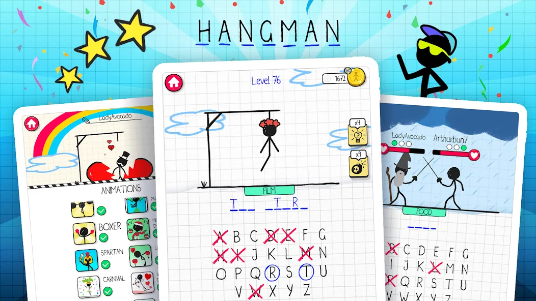 Hangman [МОД: Бесконечные деньги, Монеты и Мега MOD] Screenshot 5