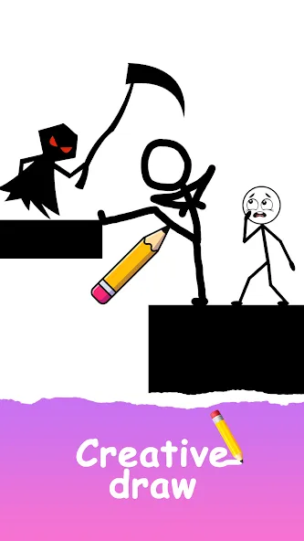 Save The Stick: Draw 2 Save (эйв Зе Стикман) [МОД: Все открыто, Дополнительные деньги и Меню MOD] Screenshot 1