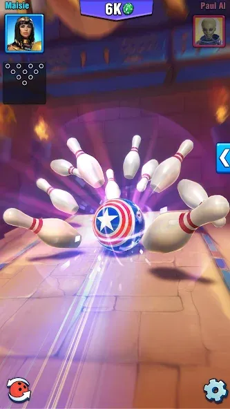 Bowling Crew — 3D bowling game [МОД: Деньги, Монеты и Меню MOD] Screenshot 2