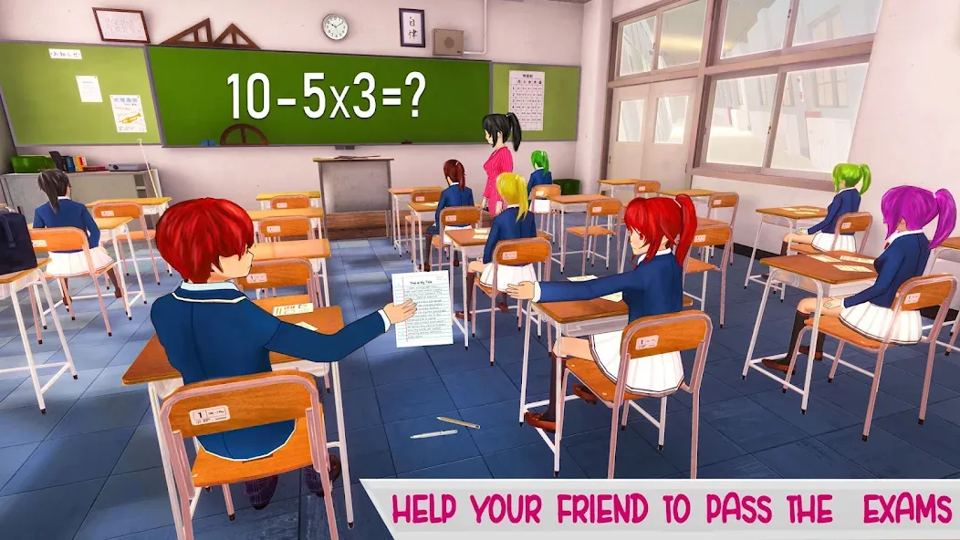 Anime High School Life [МОД: Много денег, Монет и Все открыто] Screenshot 2