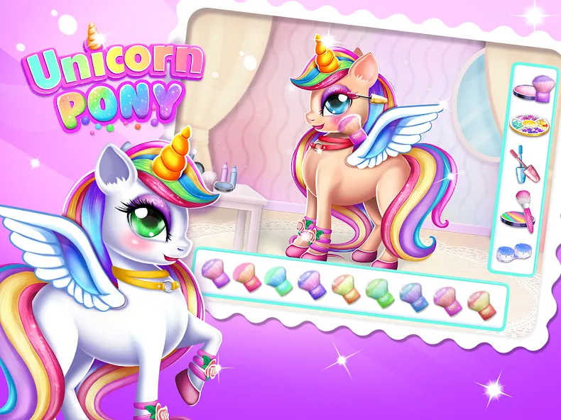 Unicorn Dress up Girls Game [МОД: Все открыто, Дополнительные деньги и Меню MOD] Screenshot 1