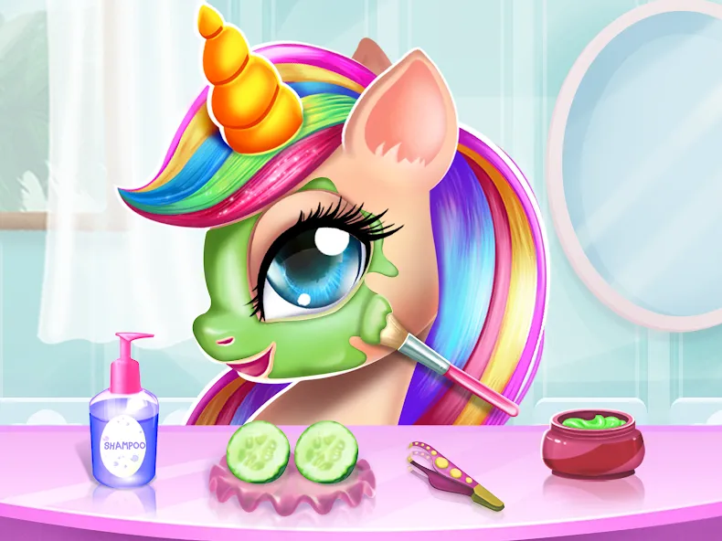Unicorn Dress up Girls Game [МОД: Все открыто, Дополнительные деньги и Меню MOD] Screenshot 3