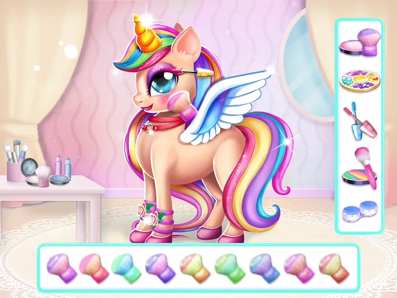 Unicorn Dress up Girls Game [МОД: Все открыто, Дополнительные деньги и Меню MOD] Screenshot 4