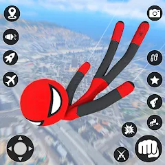 Скачать StickMan Rope Hero Spider Game (Стикмен Роуп Хиро Спайдер Гейм) [МОД: Меню, Бесконечные монеты и Открытые уровни] | Взлом StickMan Rope Hero Spider Game на Андроид