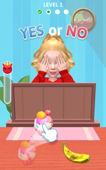 Yes or No?! - Food Pranks [МОД: Меню, Бесконечные монеты и Открытые уровни] Screenshot 1