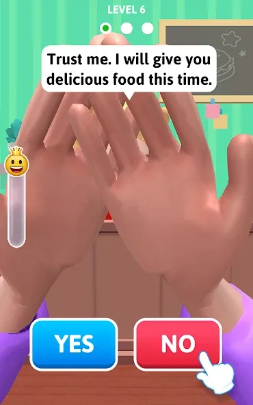 Yes or No?! - Food Pranks [МОД: Меню, Бесконечные монеты и Открытые уровни] Screenshot 3