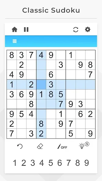 Sudoku - Offline Games [МОД: Деньги, Монеты и Меню MOD] Screenshot 1