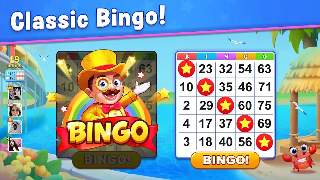 Bingo: Play Lucky Bingo Games (Бинго) [МОД: Меню, Бесконечные монеты и Открытые уровни] Screenshot 1