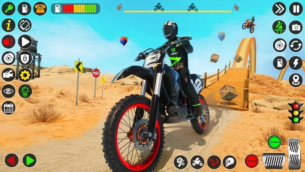 Bike Stunt Games Stunt Bike 3D (Байк стант рэмп игра Байк Джамп) [МОД: Бесконечные деньги, Монеты и Мега MOD] Screenshot 1