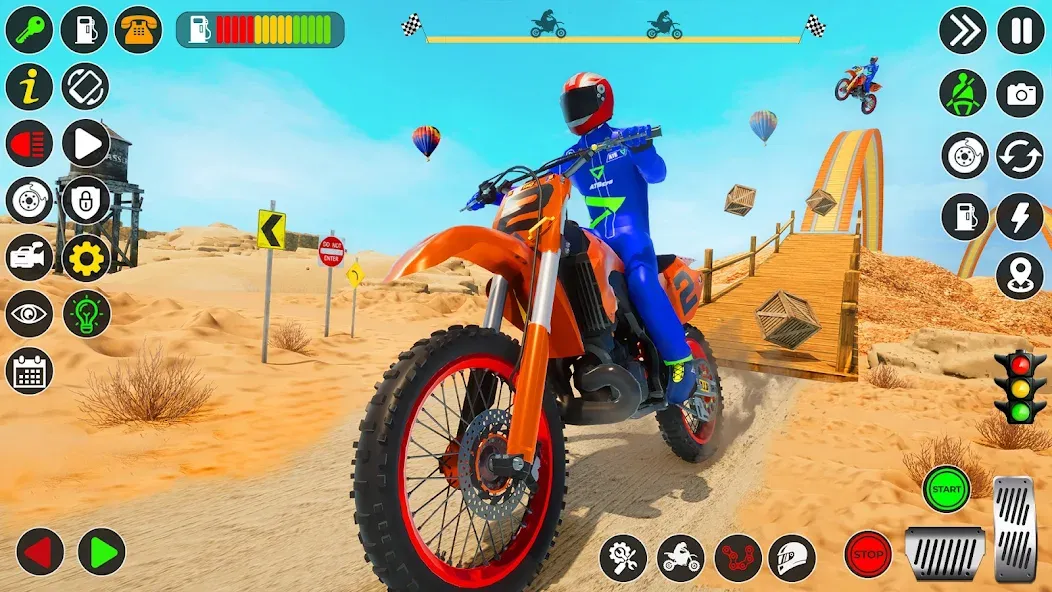 Bike Stunt Games Stunt Bike 3D (Байк стант рэмп игра Байк Джамп) [МОД: Бесконечные деньги, Монеты и Мега MOD] Screenshot 2