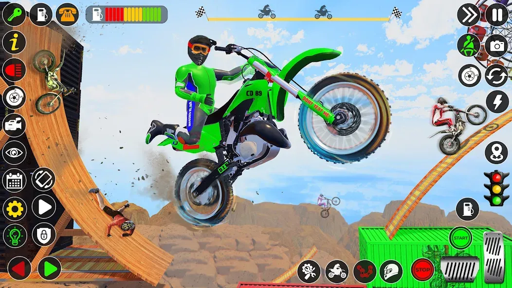 Bike Stunt Games Stunt Bike 3D (Байк стант рэмп игра Байк Джамп) [МОД: Бесконечные деньги, Монеты и Мега MOD] Screenshot 3