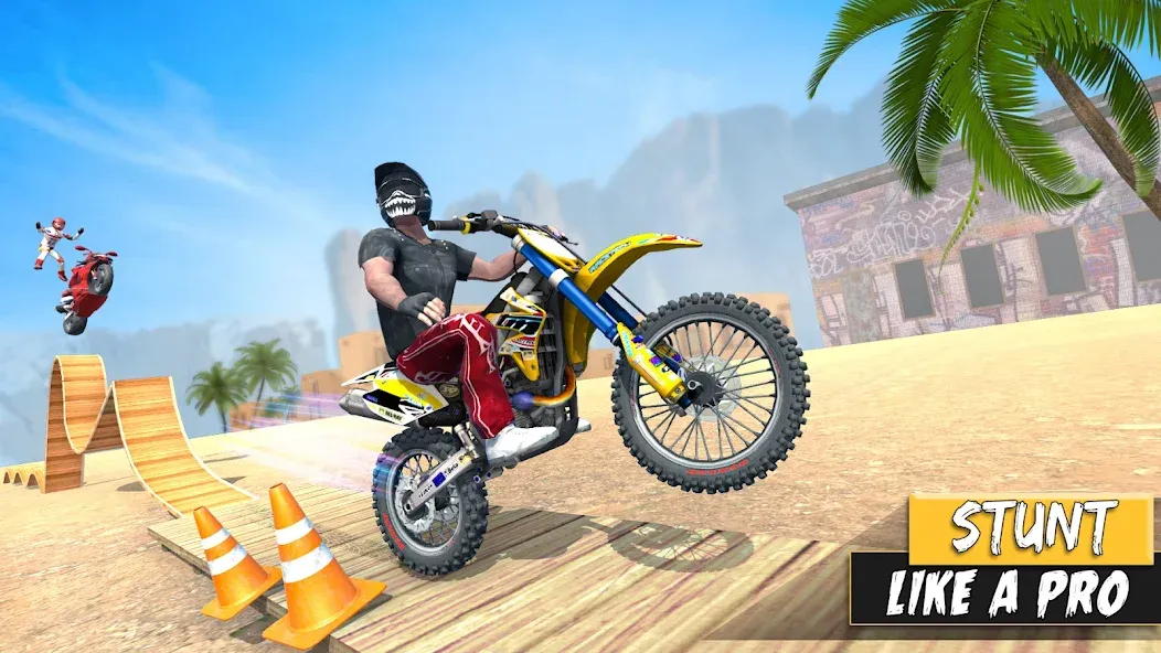 Bike Stunt Games Stunt Bike 3D (Байк стант рэмп игра Байк Джамп) [МОД: Бесконечные деньги, Монеты и Мега MOD] Screenshot 4