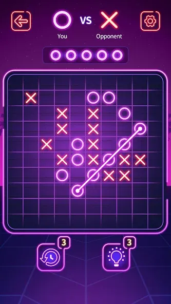 Tic Tac Toe - Offline XOXO (Тиктактое) [МОД: Меню, Бесконечные монеты и Открытые уровни] Screenshot 2