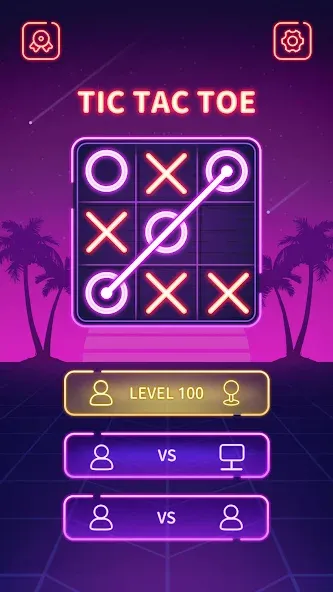 Tic Tac Toe - Offline XOXO (Тиктактое) [МОД: Меню, Бесконечные монеты и Открытые уровни] Screenshot 3