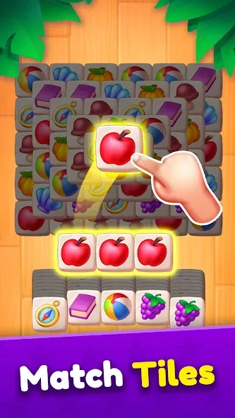 Tile Match [МОД: Меню, Бесконечные монеты и Открытые уровни] Screenshot 1